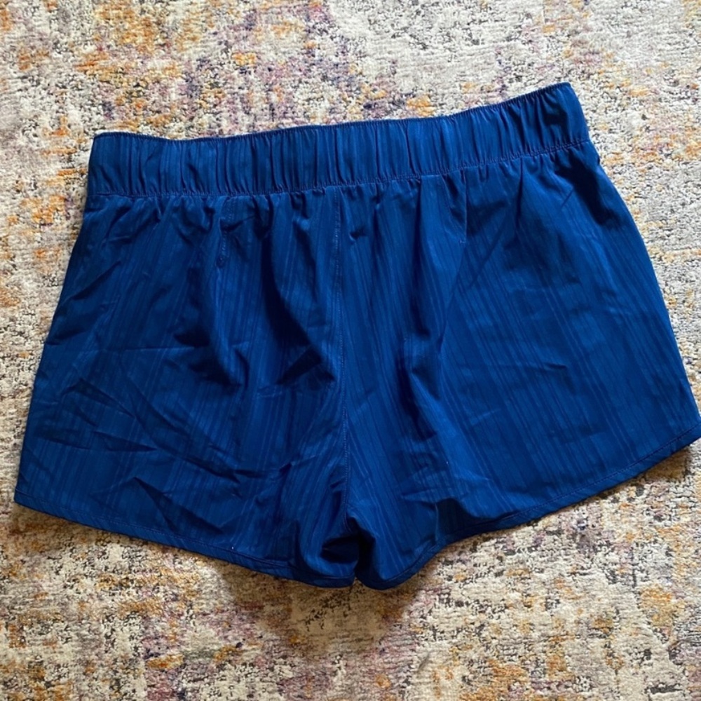 Athleta Deep Blue Athletic Drawstring Shorts - Picture 3 of 3
